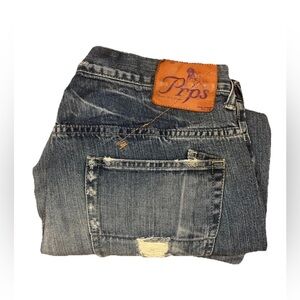 Prps Jeans‎ Selvedge Denim Distressed Rainbow Button Fly Made In Japan Size 38